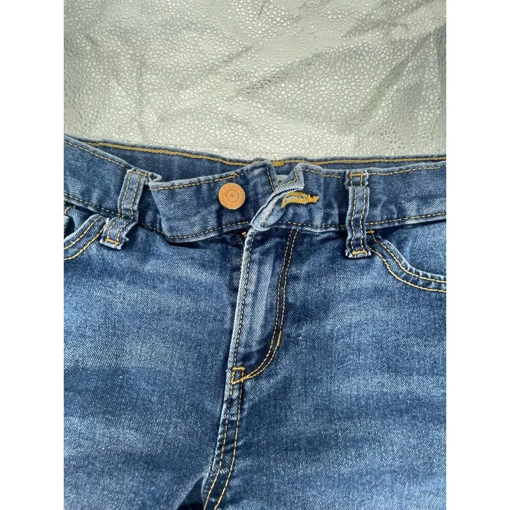 Old Navy Girls Faded Medium Wash Blue Denim Jean Shorts Youth Size 14
